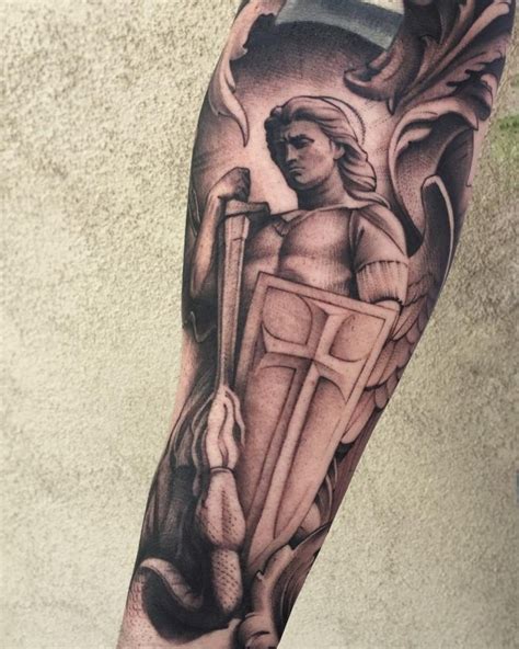 tattoos of st michael|st michael ink tattoo ideas.